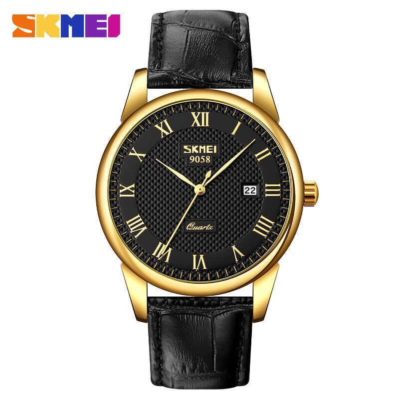 Classic Retro Couple's Watch — His & Hers, Genuine Leather Band
