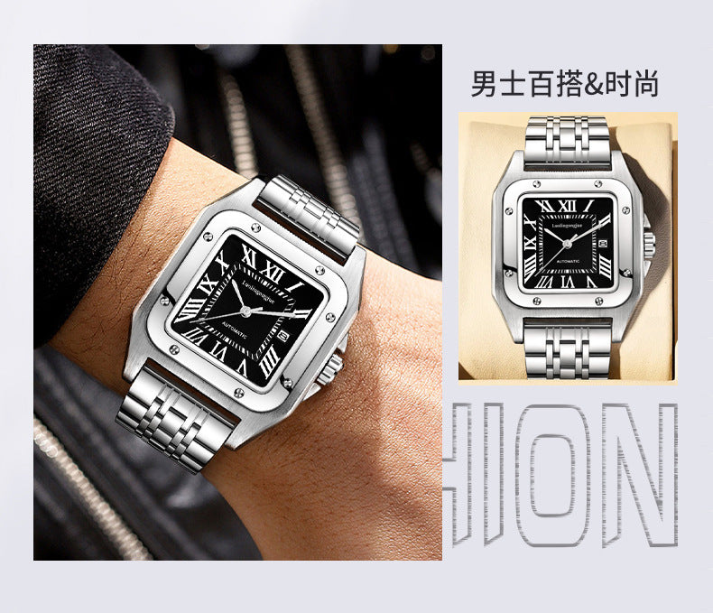 Men's Skeleton Automatic Mechanical Watch, Waterproof