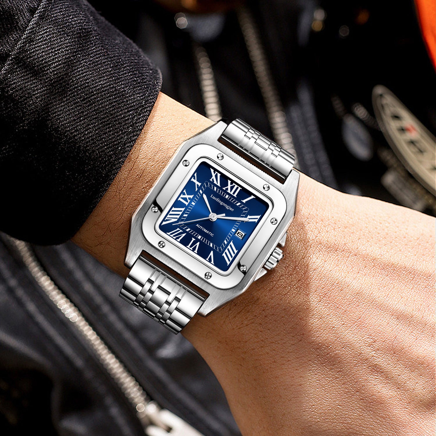 Men's Skeleton Automatic Mechanical Watch, Waterproof