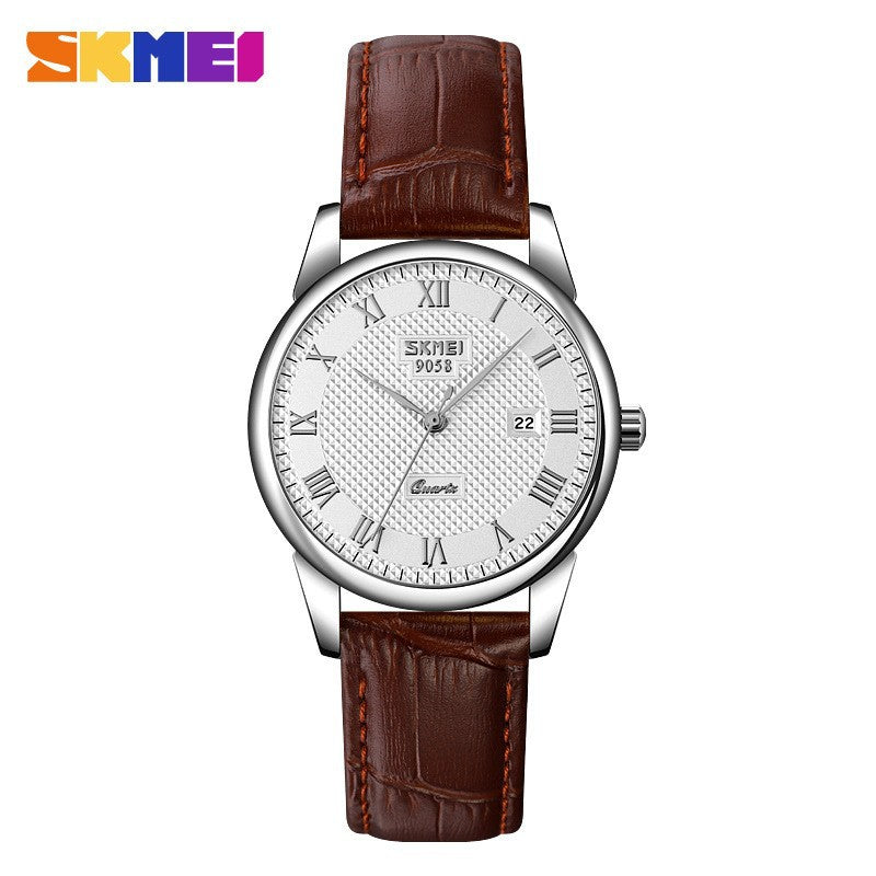 Classic Retro Couple's Watch — His & Hers, Genuine Leather Band