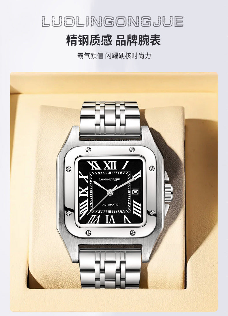 Men's Skeleton Automatic Mechanical Watch, Waterproof
