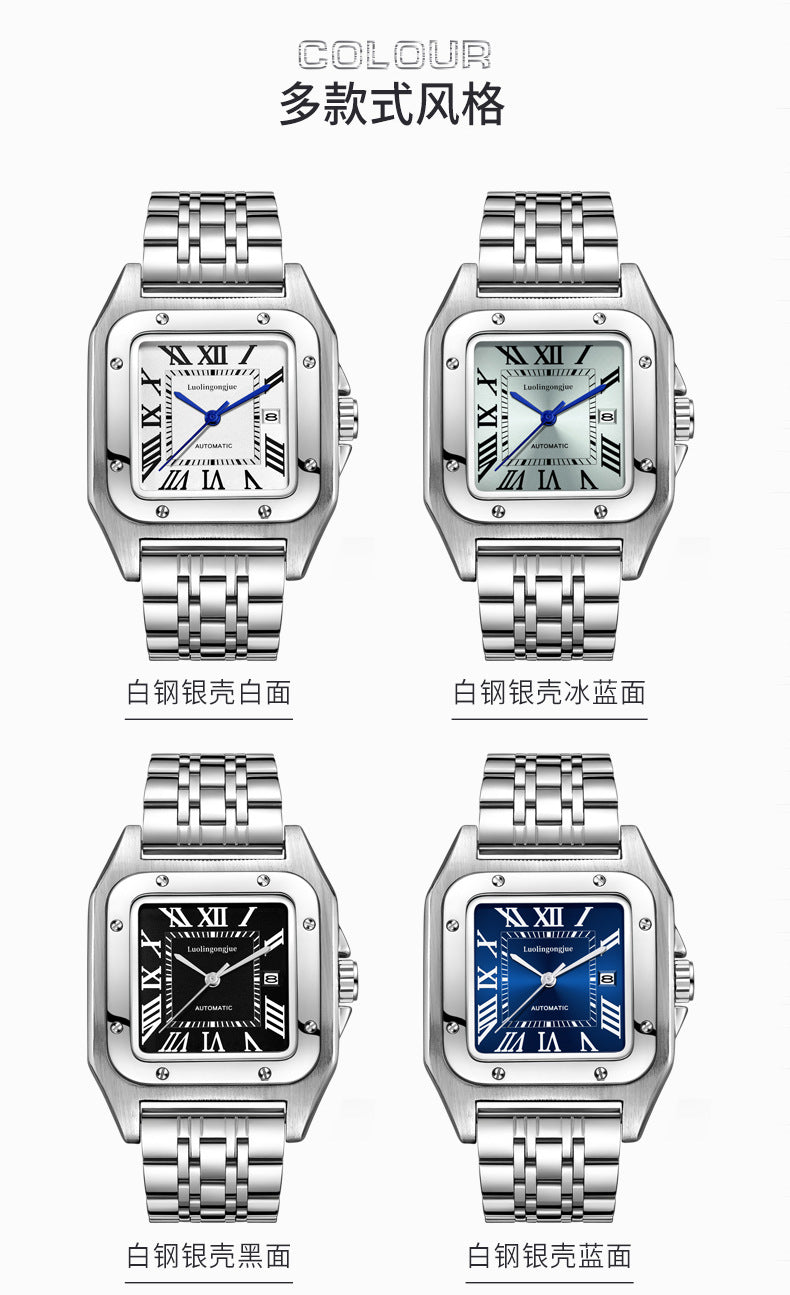 Men's Skeleton Automatic Mechanical Watch, Waterproof