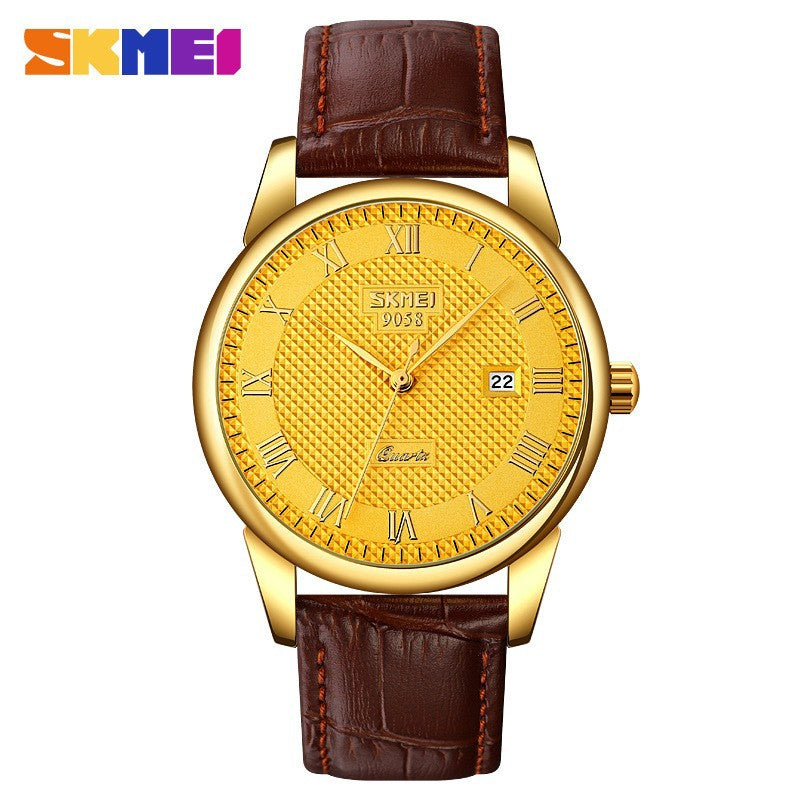 Classic Retro Couple's Watch — His & Hers, Genuine Leather Band