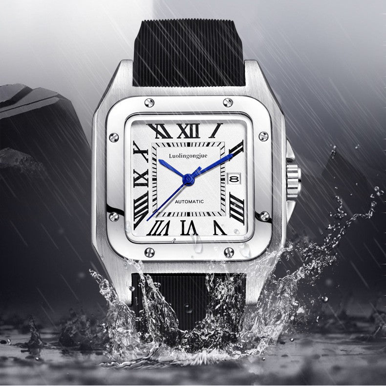 Men's Skeleton Automatic Mechanical Watch, Waterproof