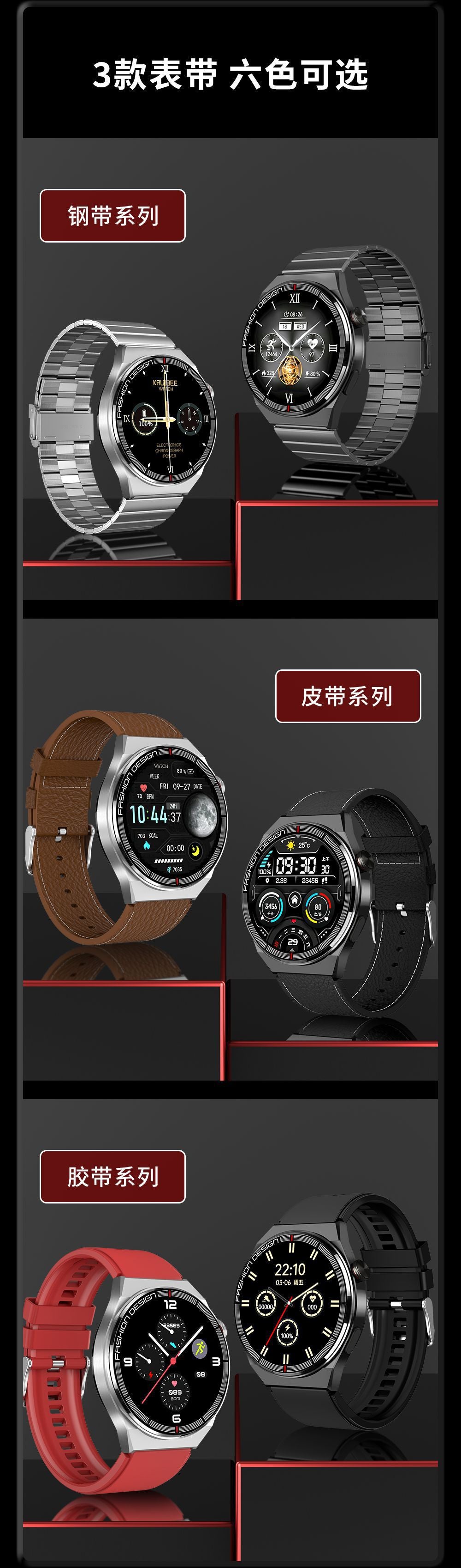 Smart Sports Watch – Heart Rate, BP, Bluetooth Call