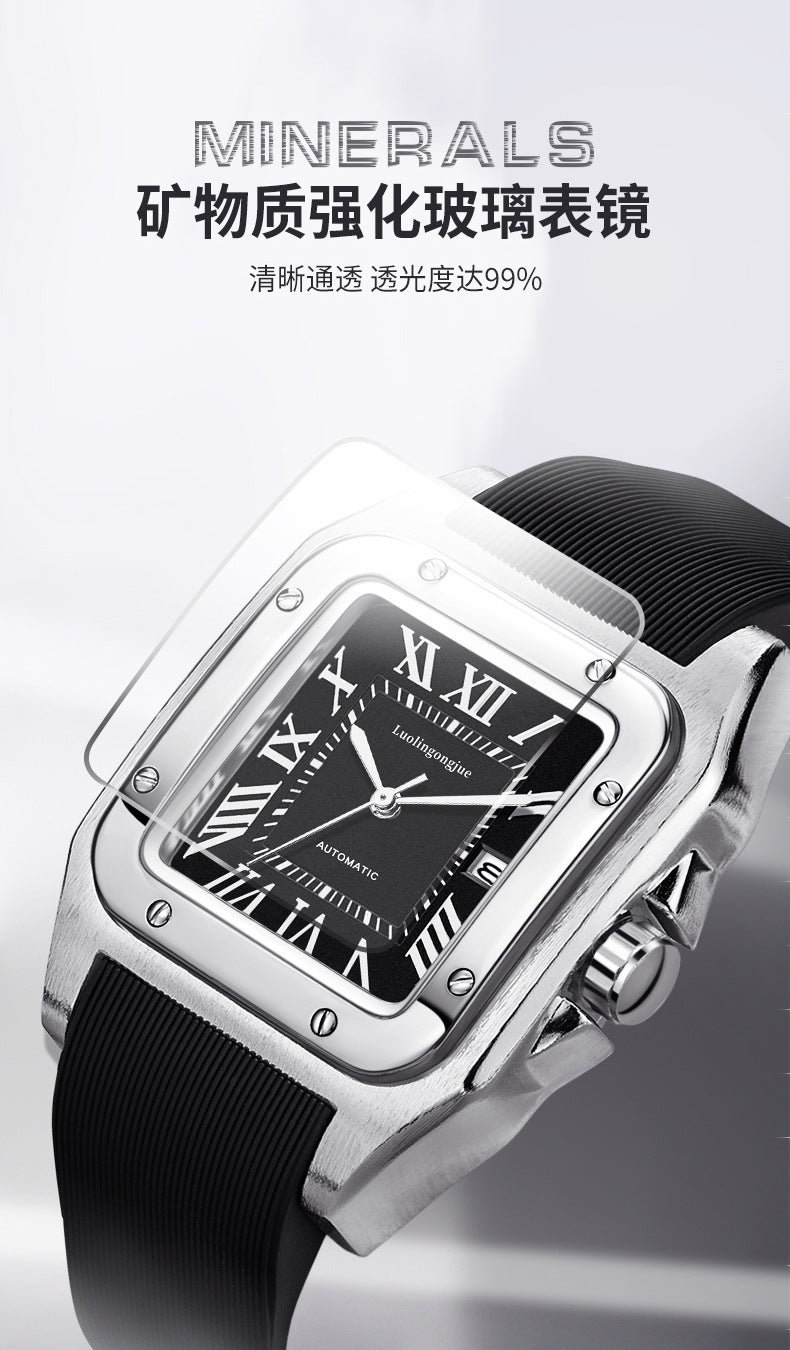 Men's Skeleton Automatic Mechanical Watch, Waterproof