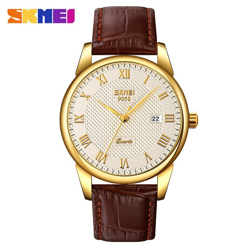 Classic Retro Couple's Watch — His & Hers, Genuine Leather Band