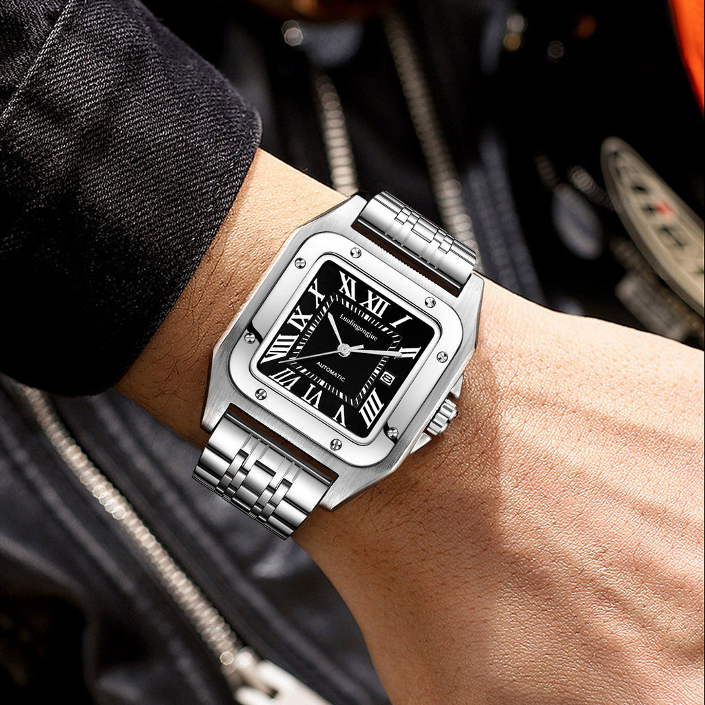Men's Skeleton Automatic Mechanical Watch, Waterproof