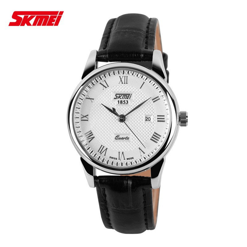 Classic Retro Couple's Watch — His & Hers, Genuine Leather Band