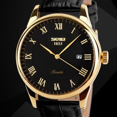 Classic Retro Couple's Watch — His & Hers, Genuine Leather Band