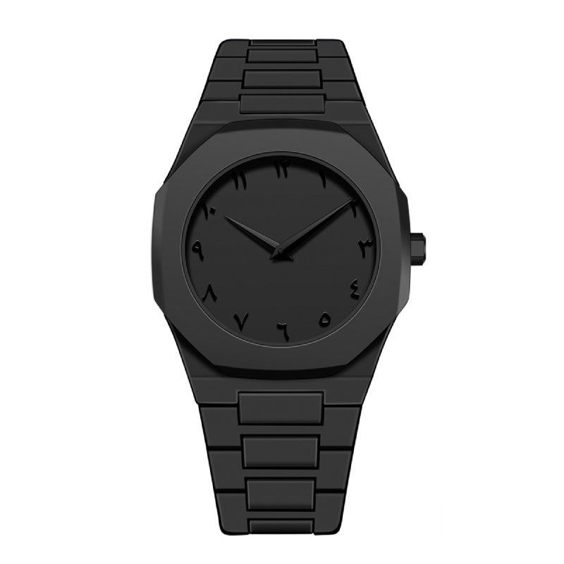 Arabic Numeral Quartz Watch, Waterproof & Casual