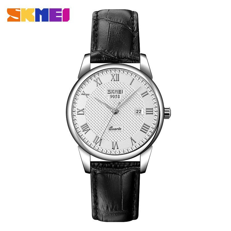 Classic Retro Couple's Watch — His & Hers, Genuine Leather Band