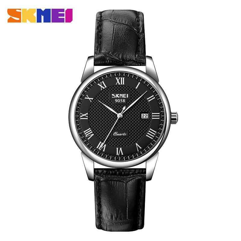 Classic Retro Couple's Watch — His & Hers, Genuine Leather Band