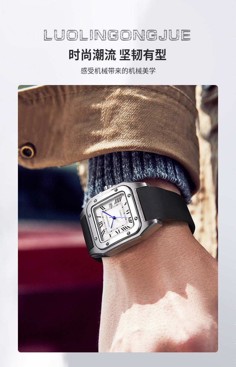 Men's Skeleton Automatic Mechanical Watch, Waterproof