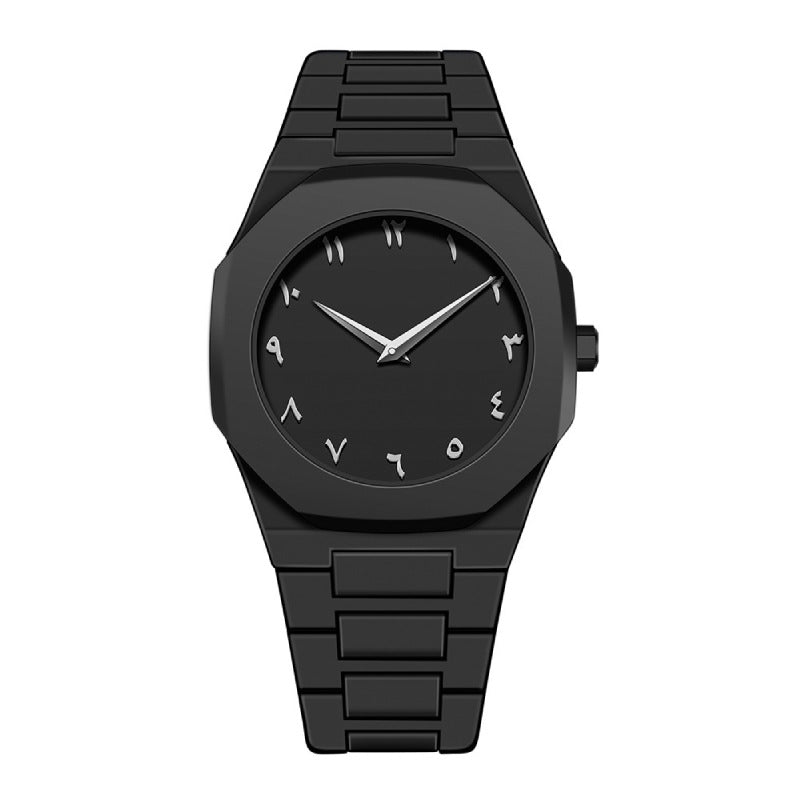 Arabic Numeral Quartz Watch, Waterproof & Casual