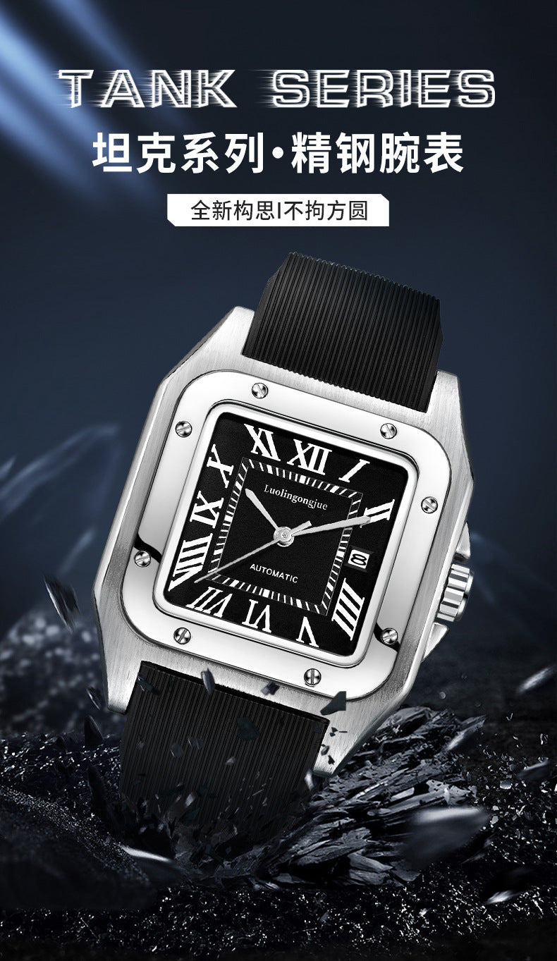 Men's Skeleton Automatic Mechanical Watch, Waterproof