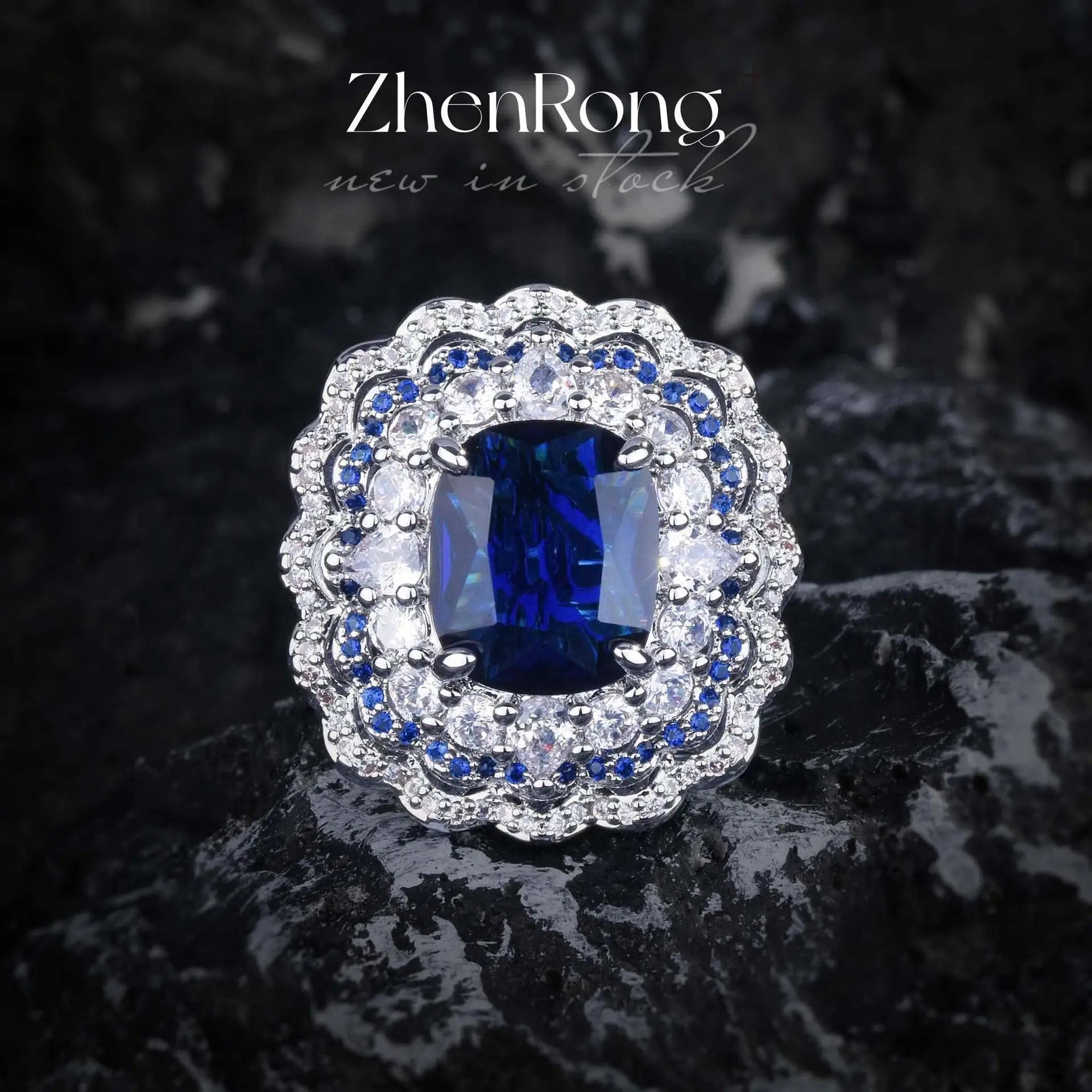 Royal Sapphire-Style Wedding Jewelry Set