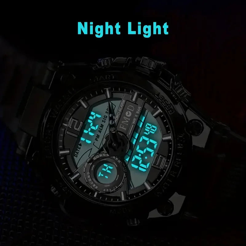Men's Digital Military Sport Watch, LED Display