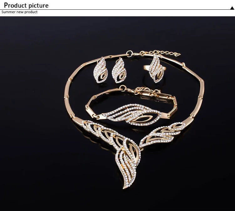Statement Crystal 4-Piece Jewelry Set