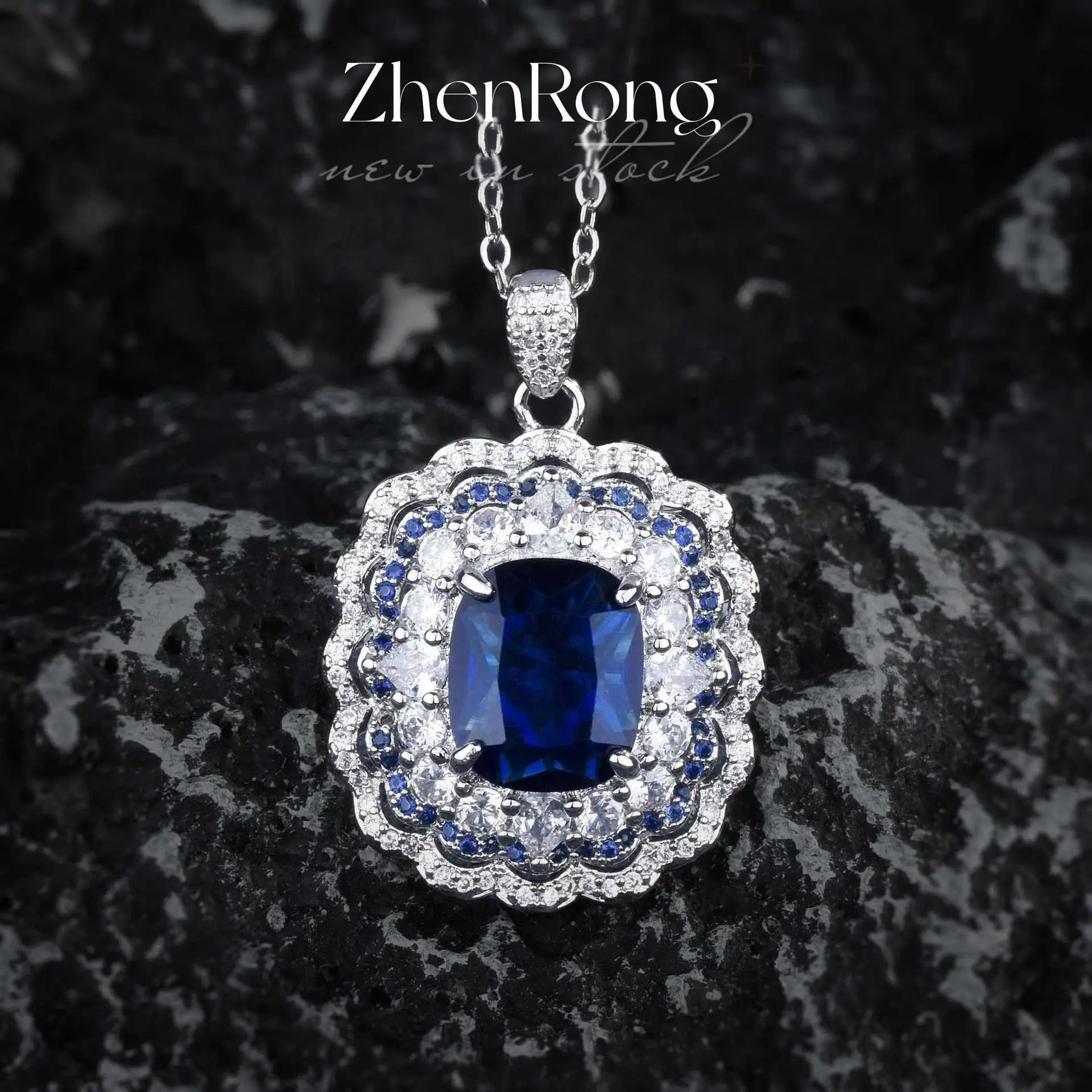 Royal Sapphire-Style Wedding Jewelry Set