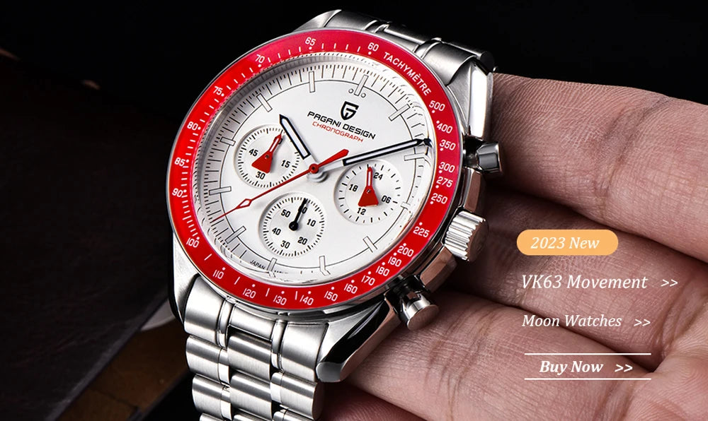 PAGANI DESIGN Automatic Watch — Double Calendar, Sapphire Crystal