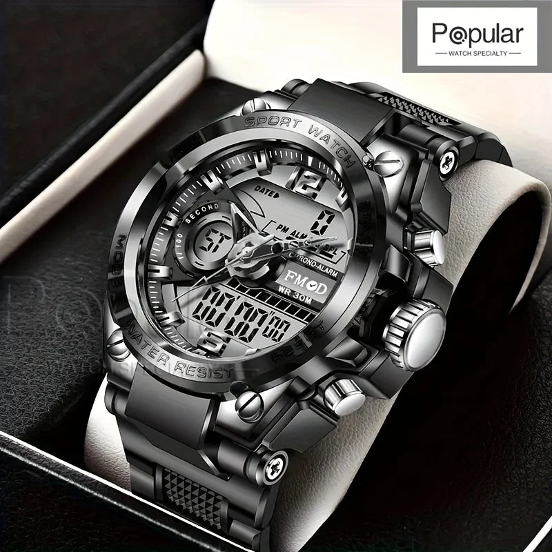 Men's Digital Military Sport Watch, LED Display