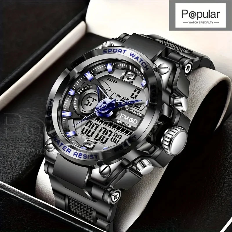 Men's Digital Military Sport Watch, LED Display