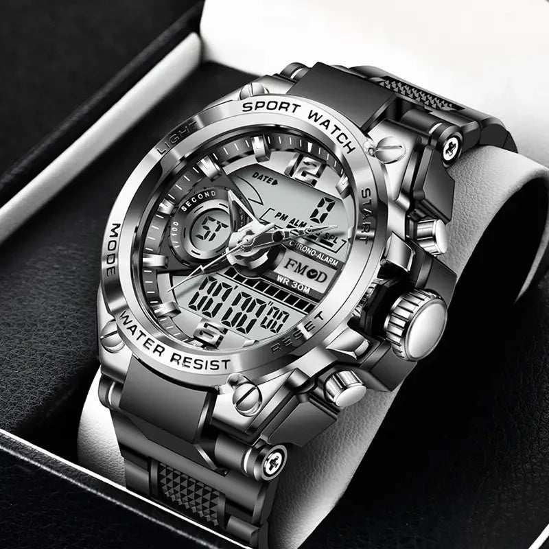 Men's Digital Military Sport Watch, LED Display