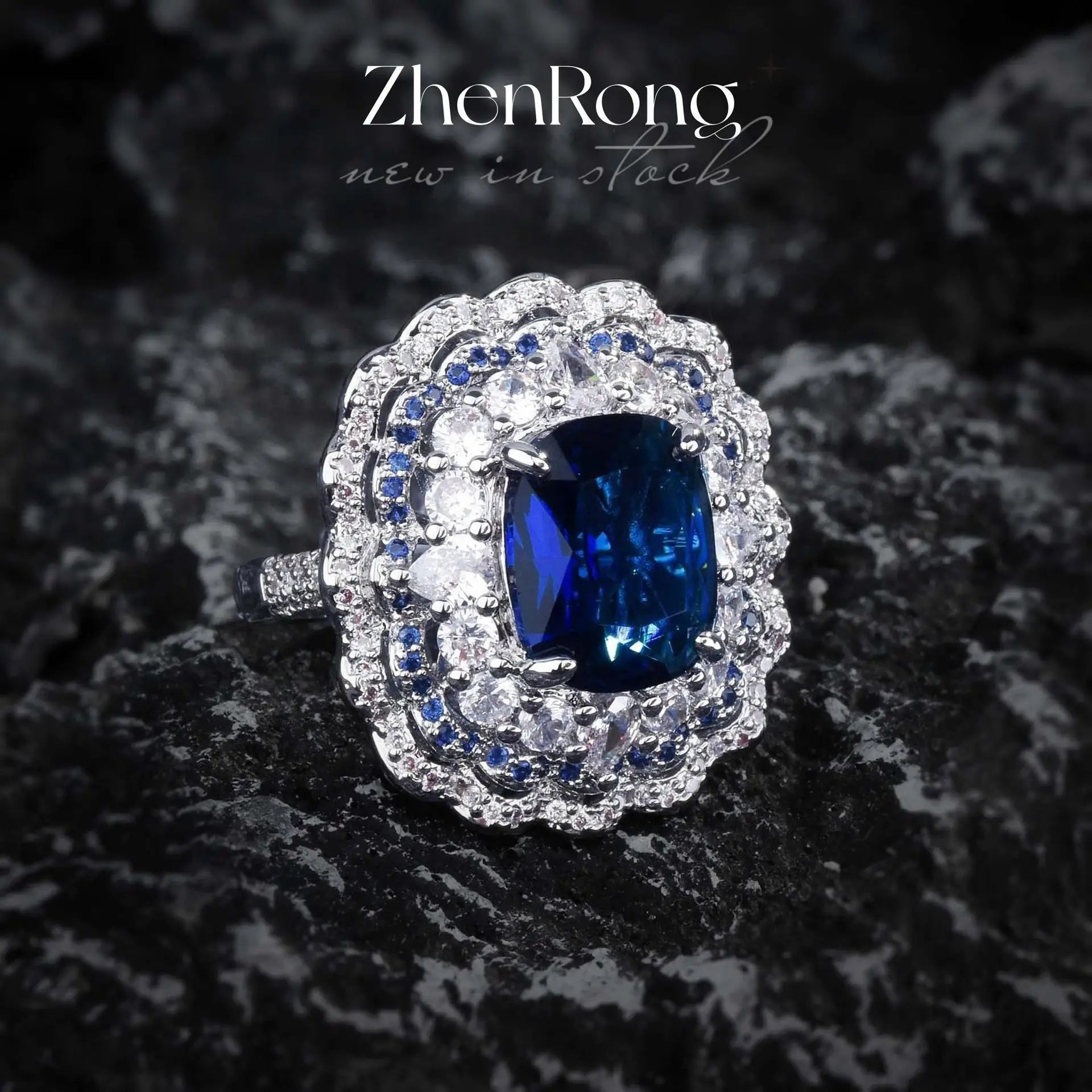 Royal Sapphire-Style Wedding Jewelry Set