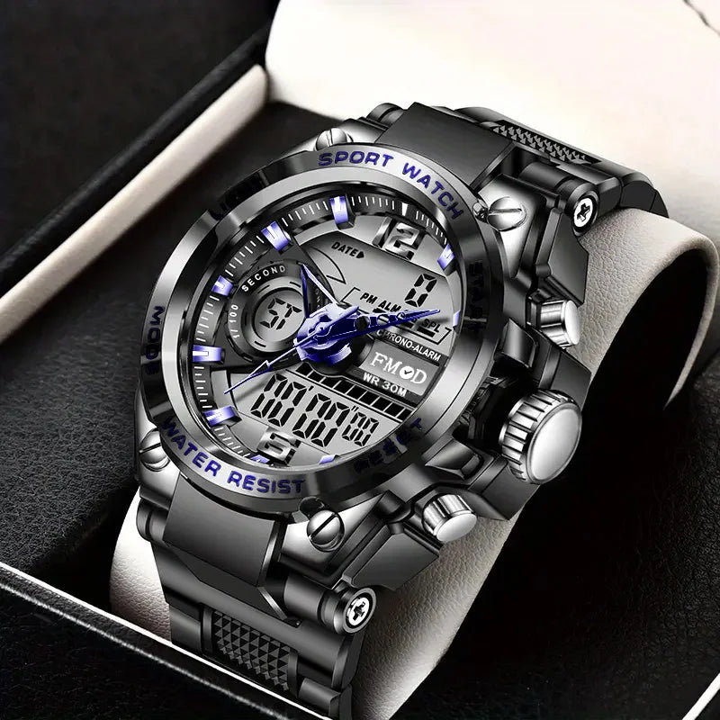 Men's Digital Military Sport Watch, LED Display
